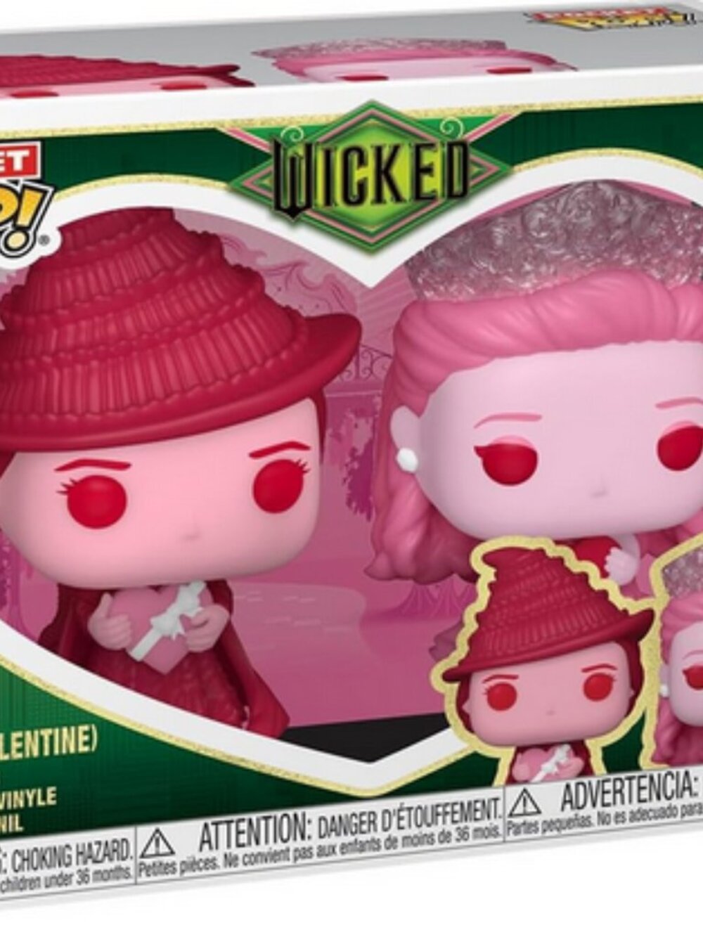 Funko Pocket Pop!: Valentines 2-Pack - Elphaba & Glinda (Valentine)  1.5 Inch